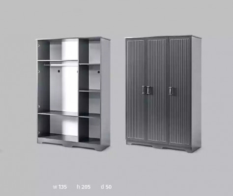 Wardrobe closet furniture bedroom cabinets wood black loft