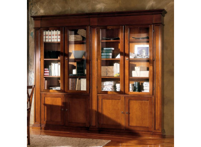 Living room cupboard shelf bookshelf wood office cabinet cabinets display case Italy