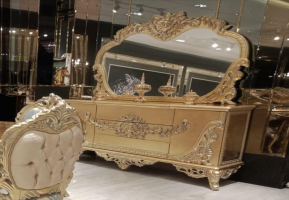 Sideboard Mirror Luxury Group Dresser Set Dressers Cabinet Sideboards Gold