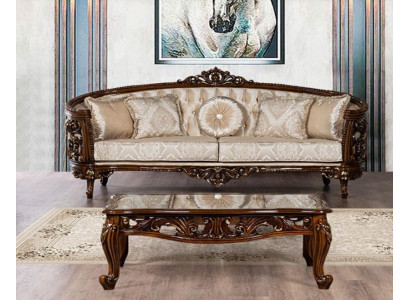 Three-seater sofa 3 seats classic furniture sofas fabric style baroque rococo luxury new