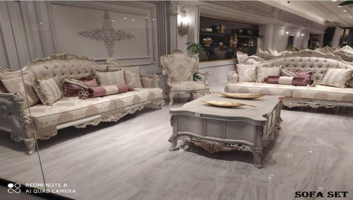 Sofa Set Baroque Rococo Furniture Living Room Seating Suite Upholstered 4 pcs. New