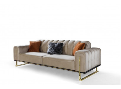 Sofa 3-seater modern furniture beige color living room luxury couches 240cm