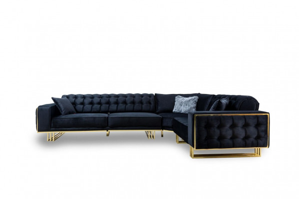 Exclusive corner sofa, modern L-shape designer style furniture, living room corner suite