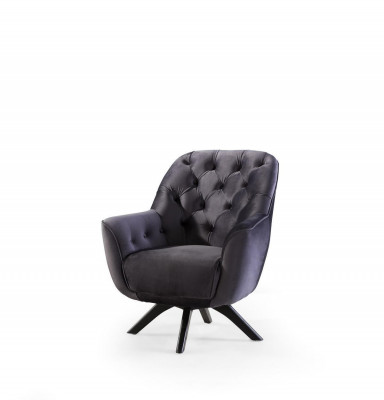 Modern black armchair living room textile luxury design furniture