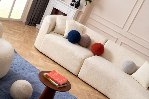 Designer white couch sofa corner sofa L-shape modern furniture living room corner set