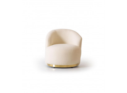 Armchair Modern White Living Room Textile Luxury Design Lounge Club Single Seater