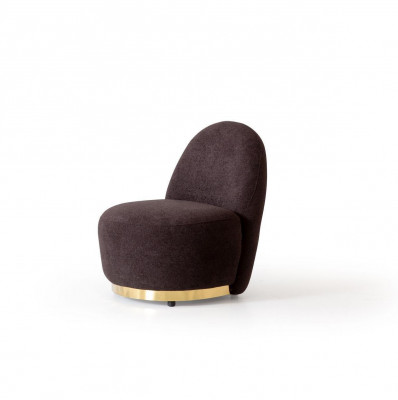 Armchair Modern Brown Living Room Textile Luxury Design Furniture Lounge Club