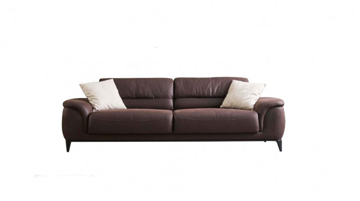 Upholstered sofa three-seater couch sofa 3-seater brown fabric fabric sofa sofas