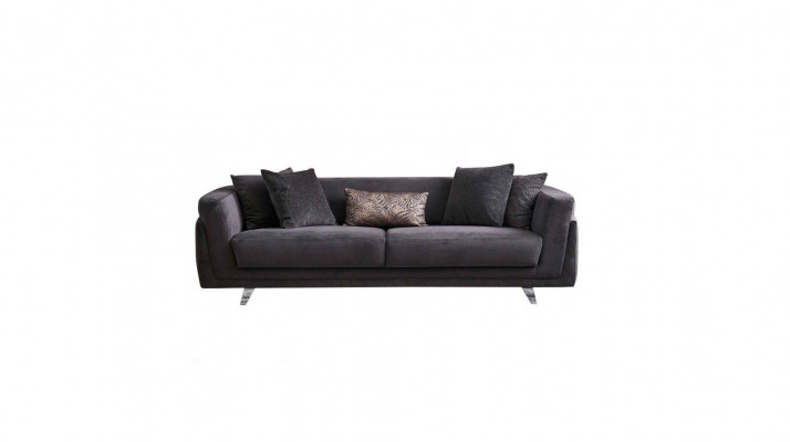 Couch with bed function, sofa, 3-seater, gray fabric, fabric sofa, three-seater.