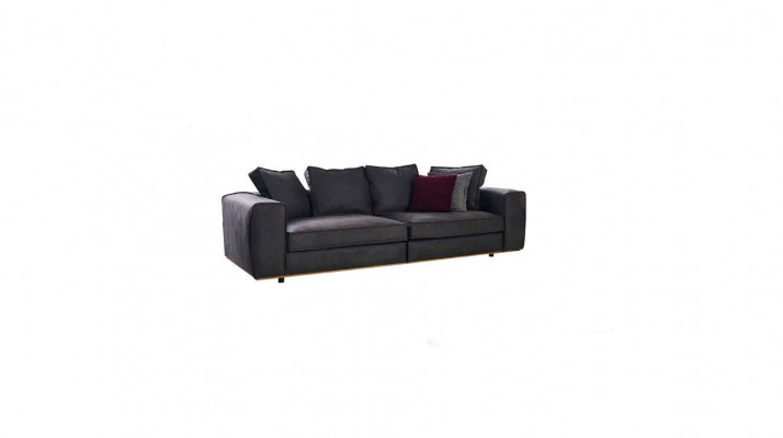 Three-seater couch sofa, 3-seater, grey fabric, fabric sofa, upholstered sofa, design