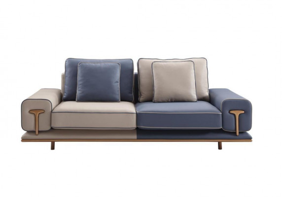 Luxury living room sofa 3-seater upholstered sofa textile seat design couch modern