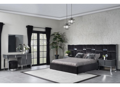 Bedroom complete design furniture bed 2x nightstands luxury dressing table