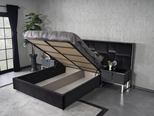 Bedroom complete design furniture bed 2x nightstands luxury dressing table