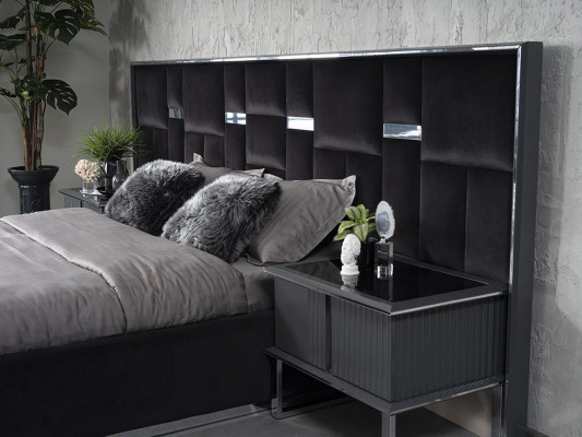 Bedroom furniture double bed 2x nightstands complete set 3-piece new furnishing