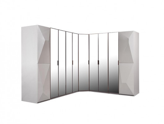 Corner cabinet design luxury bedroom furniture wood wardrobe modern