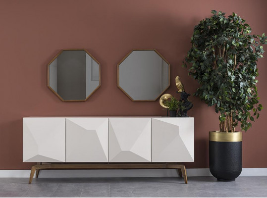 Modern dining room furniture design sideboard with 2x mirror fittings
