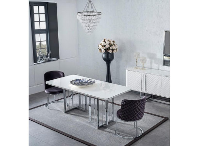 Modern design furniture dining room dining table luxury 4x chairs new furnishing