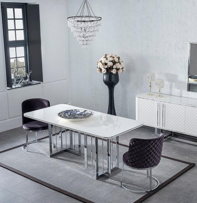 Modern dining table, dining room furniture, luxury decor design, new table
