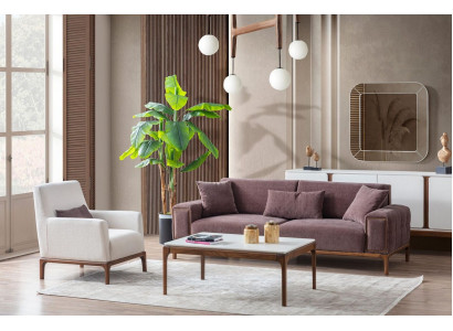 Living Room Set 3+1 Seater Coffee Table Sofa Suite Armchair Modern Design