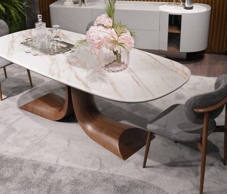 Dining room dining table 4x chairs luxury complete set 4-piece dining group wooden table