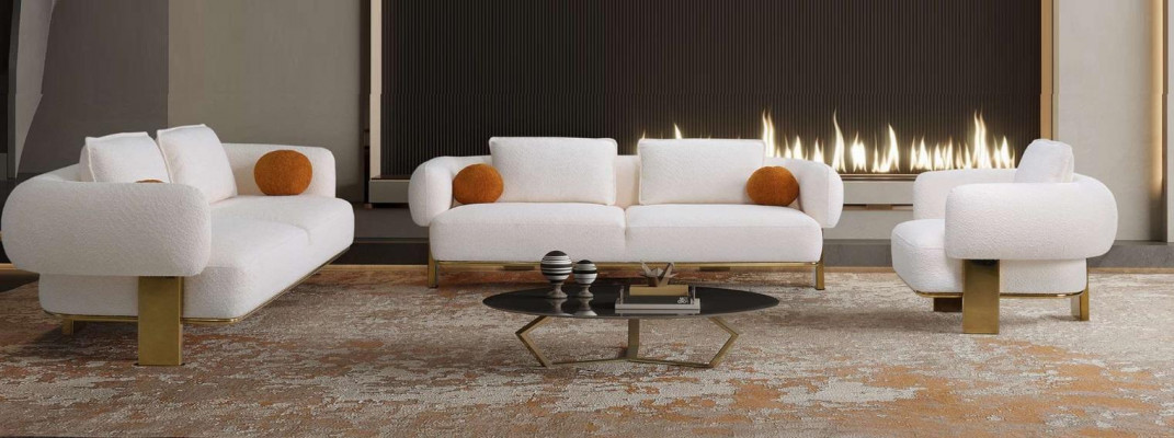 Sofa set 2x three-seater seat cushion couch set 3-piece design sofa new living room