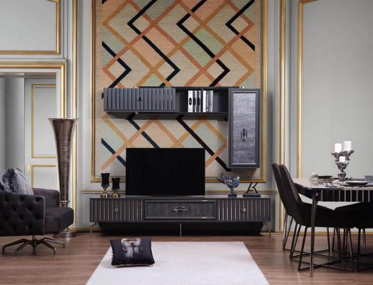 Luxury Wall Unit Living Room Sideboard RTV Shelf Walls Cabinet