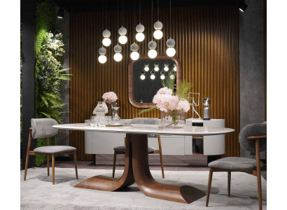 Dining room dining table 4x chairs luxury complete set 4-piece dining group wooden table