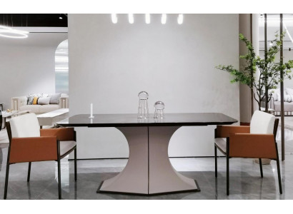 Dining table made of natural wood stylish dining table white table in a modern style
