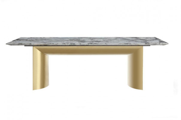 Stylish dining table made of artificial marble, large dining table, new table dining room furniture.