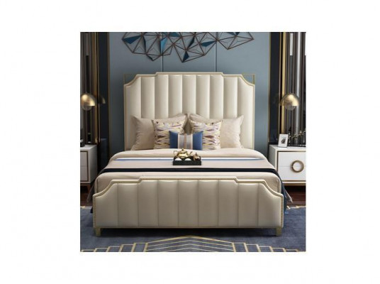 Bed 2x nightstand 3-piece bedroom set design modern luxury furniture