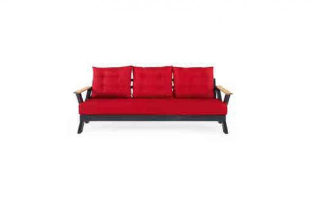 Garden furniture sofa set table stool armchair veranda seating group 6-piece.