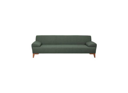 Dark green three-seater couch upholstered sofa living room 3-seater couch