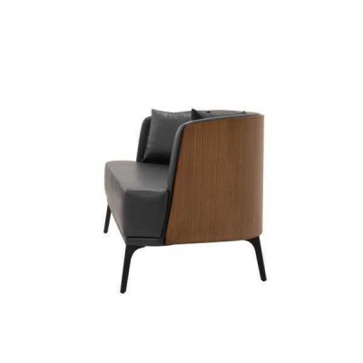 Black living room 2-seater upholstered faux leather sofa 2-seater leather couch.