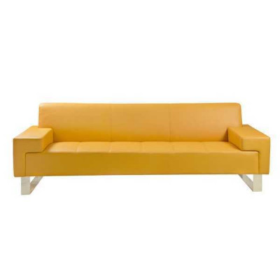 Yellow 2-seater sofa cushion living room couch two-seater stylish 2-seater