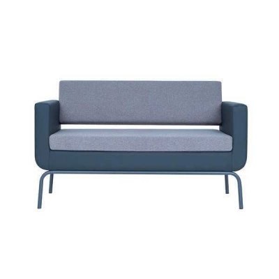Gray Upholstered Sofa Designer 3-Seater Faux Leather 3-Seater Couch Modern New