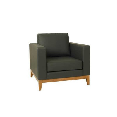 Dark green single-seater designer chair, relax one-seater office recliner.