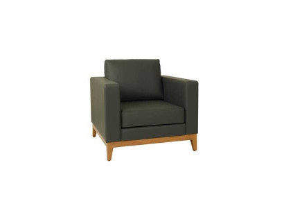 Dark green single-seater designer chair, relax one-seater office recliner.