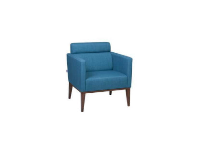 Blue recliner living room 1-seater upholstered couch luxury club chair