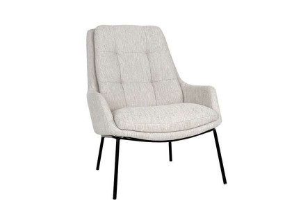 Designer upholstered chair, gray armchair, luxury armchair, textile single-seater