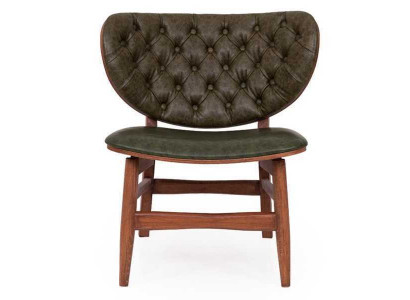 Modern Chesterfield Green One-Seater Upholstered Armchair One-Seater Recliner