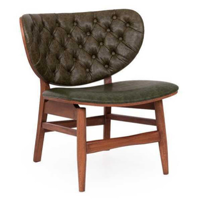 Modern Chesterfield Green One-Seater Upholstered Armchair One-Seater Recliner