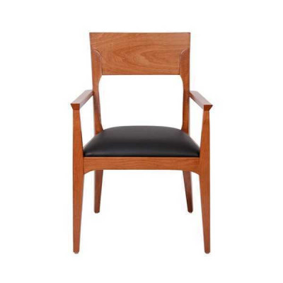 Brown wooden chair designer single-seater dining chair luxury 1-seater furniture