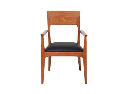 Brown wooden chair designer single-seater dining chair luxury 1-seater furniture