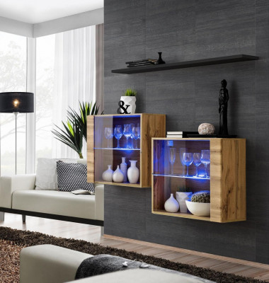 Modern furniture luxury wall unit 130 cm living room complete set 3-piece.