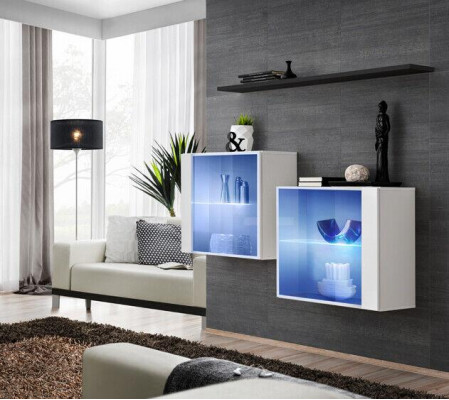 Modern designer living room furniture wall unit wooden furniture set complete new furniture