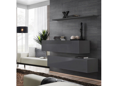 Modern wall unit furniture luxury designer complete set 3-piece living room furniture
