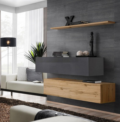 Modern set sideboard furnishing design wall unit living room luxury suite 3-piece