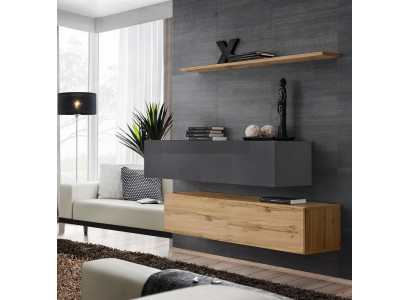 Modern set sideboard furnishing design wall unit living room luxury suite 3-piece