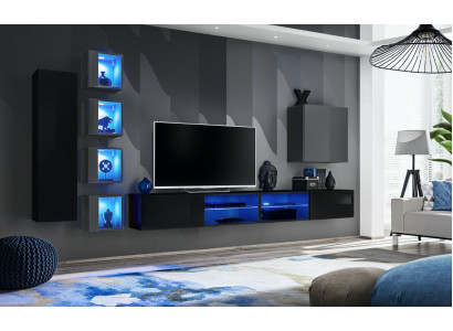 Living room furniture New wall unit 320cm 6x hanging cabinet furniture luxury wall shelf