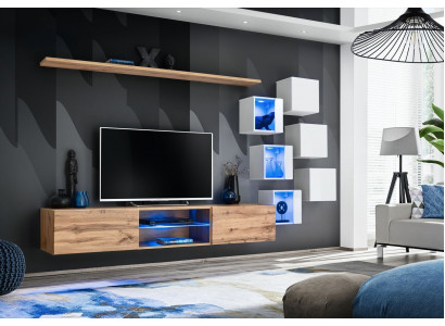 Living room furniture sideboard wood furniture luxury set unit complete wall cabinet